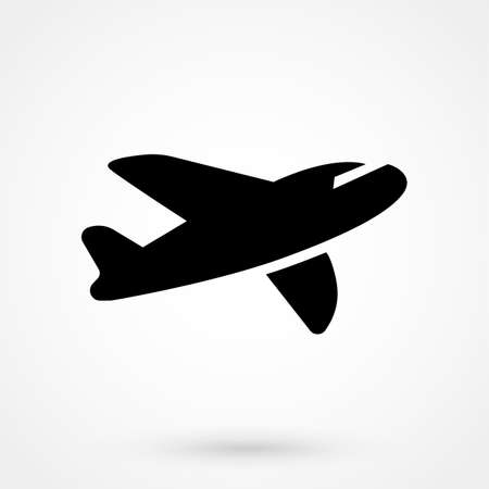 Vector airplane Icon on white background. Vector illustration.のイラスト素材