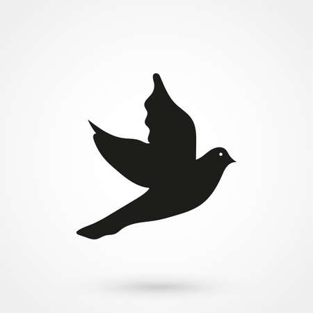 Bird icon on white background. Vector illustration.のイラスト素材