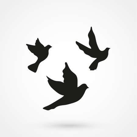 Bird crow icon on white background. Vector illustration.のイラスト素材