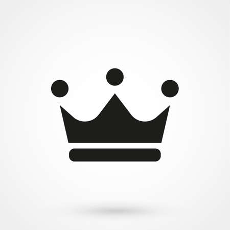 Crown Icon in trendy flat style isolated on grey background.のイラスト素材