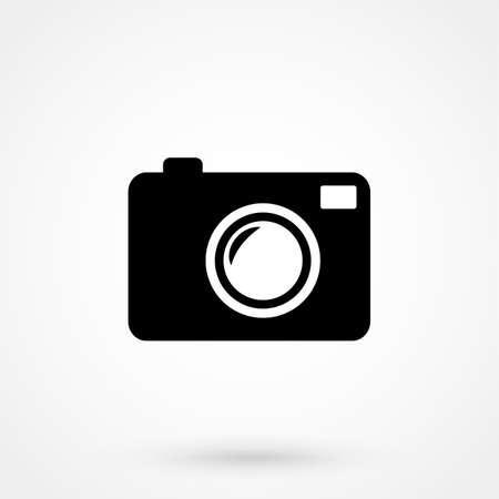 Camera Icon in trendy flat style isolated on grey background.のイラスト素材