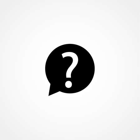 Question mark icon. Help symbol. FAQ flat sign on white background.のイラスト素材