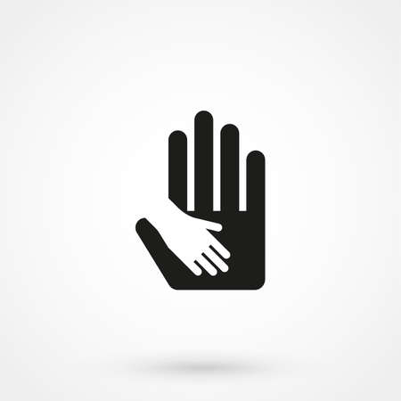 Caring hand vector illustrationのイラスト素材