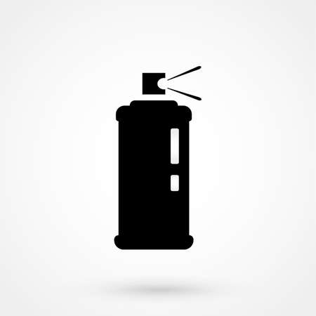 vector black spray can icon on whiteのイラスト素材