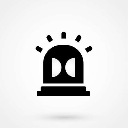 Siren Icon in trendy flat style isolated on grey background. Alarm symbolのイラスト素材
