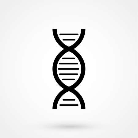 Gray DNA view icon isolated on background. Modern simple flat life signのイラスト素材