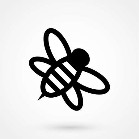 bee icon vectorのイラスト素材
