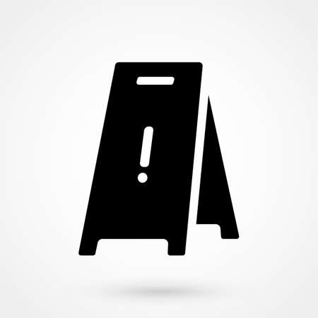 Wet floor warning signのイラスト素材