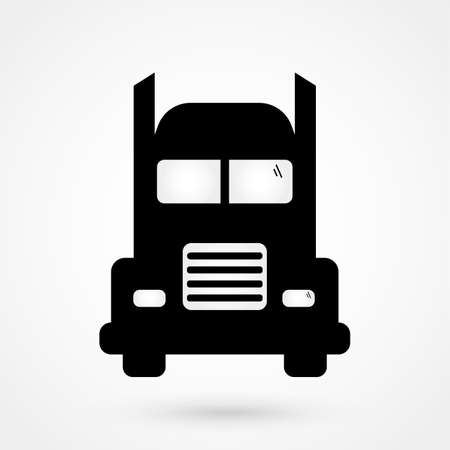 Truck front image. Vector iconのイラスト素材
