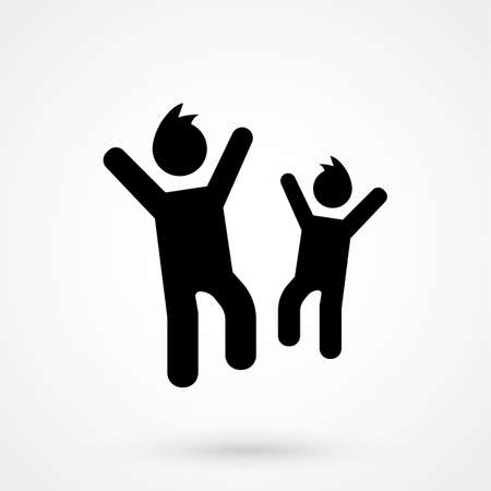 Child Icon in trendy flat style isolated on grey background. Man symbolのイラスト素材
