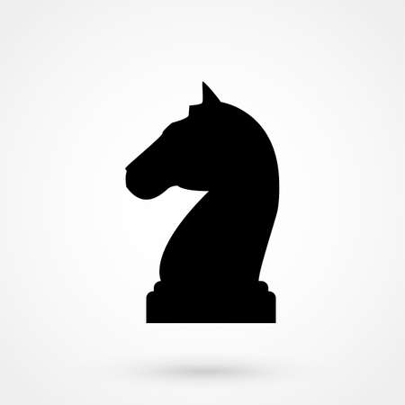 Chess Knight simple icon on white background. Vector illustration.のイラスト素材