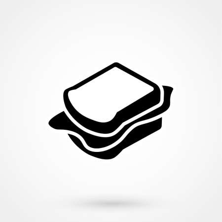 Sandwich with cheese Icon Isolated on White Backgroundのイラスト素材