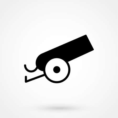 Cannon, war, weapon icon vector image. Can also be used for objects. Suitable for use on web apps, mobile apps and print media.のイラスト素材