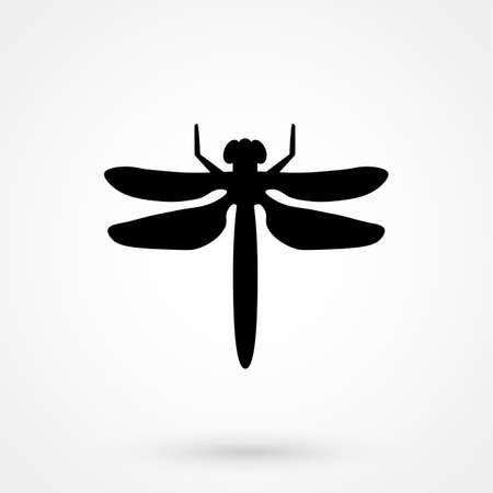 Beautiful icon dragonfly vector illustration on white backgroundのイラスト素材