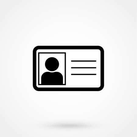 ID Card Icon - User With Identity Profile Vector illustrationのイラスト素材