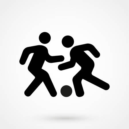 Soccer Playing icon vectorのイラスト素材