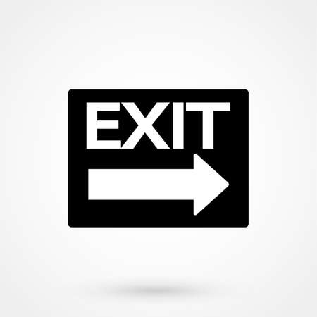 Exit sign vector icon. Festival sign. Gate symbolのイラスト素材