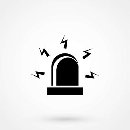 Siren Icon in trendy flat style isolated on grey background.のイラスト素材