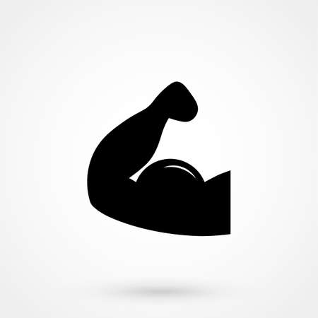 muscle icon in a simple style isolated on background.のイラスト素材