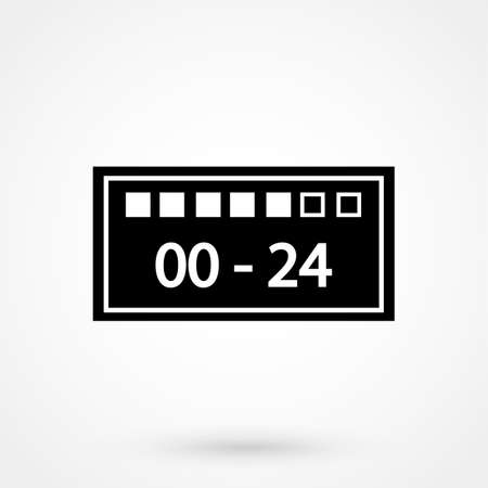 Open 24 hours vector icon isolatedのイラスト素材