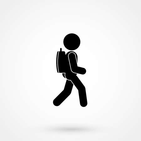 Man Backpack icon vector illustrationのイラスト素材