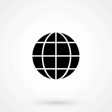 Globe Icon Vector Illustration on the white background.のイラスト素材