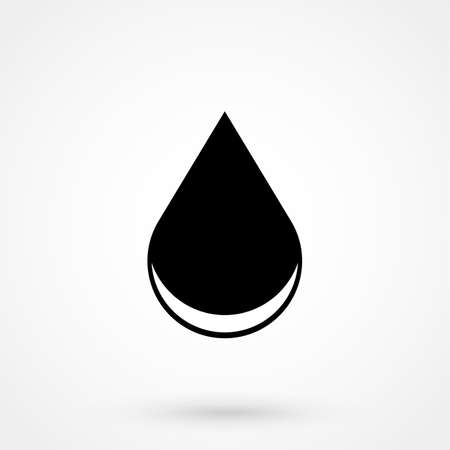 The drop icon. Water and Oil symbol. Flat Vector illustrationのイラスト素材