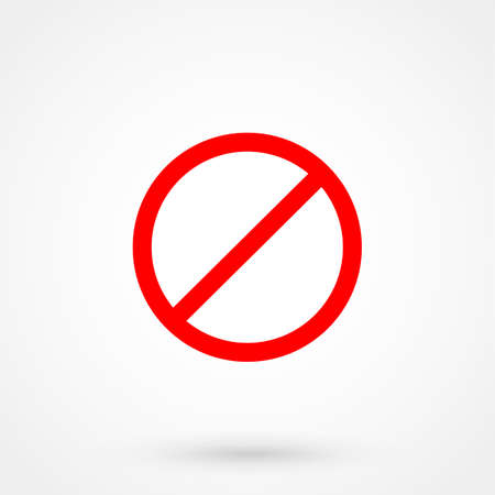Forbidden sign, isolated on white background, vectorのイラスト素材