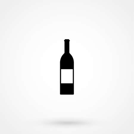 The wine bottle icon. Bottle symbol isolated on background.のイラスト素材