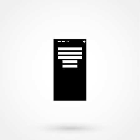 System blocks of computers icon.のイラスト素材