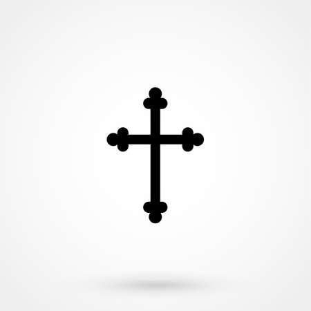 Cross. Christian Symbol. Vector illustration.Flat designのイラスト素材