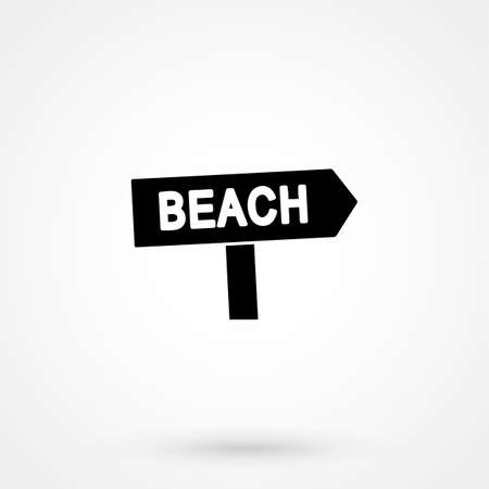 To beach sign simple icon vector artのイラスト素材