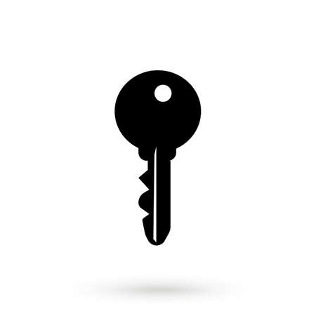 Key Icon in trendy flat style isolated on grey background. Key symbol for your web site design, logo, app, UI. Vector illustration, EPS10.のイラスト素材