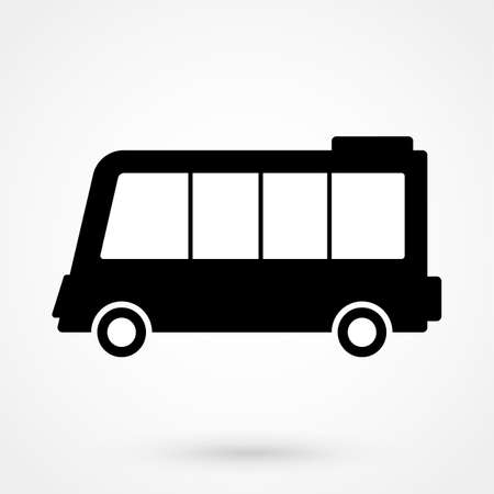 Minibus icon vector, solid logo illustration, pictogram isolated on whiteのイラスト素材
