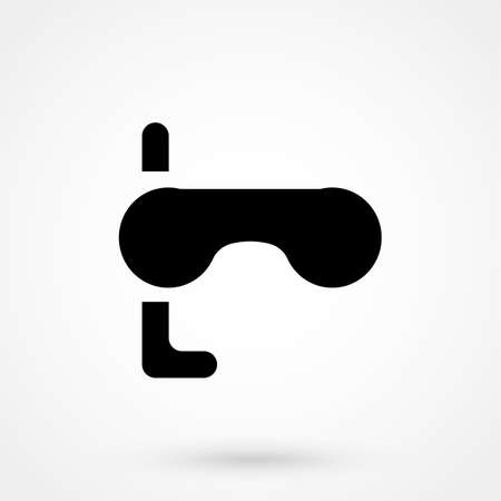 Diving mask with snorkel icon.のイラスト素材