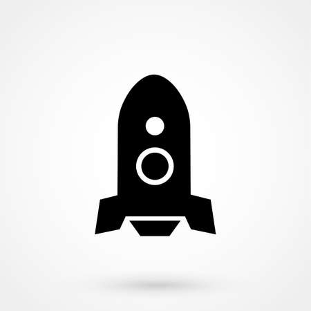 rocket icon, on white backgroundのイラスト素材