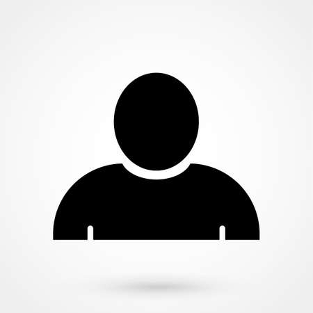 Person icon, flat symbol design, vectorのイラスト素材