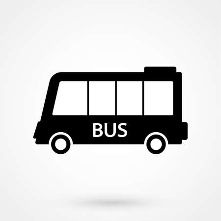 Minibus icon vector, solid logo illustration, pictogram isolated on whiteのイラスト素材