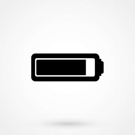 Battery icon Vector Illustration on the white background.のイラスト素材