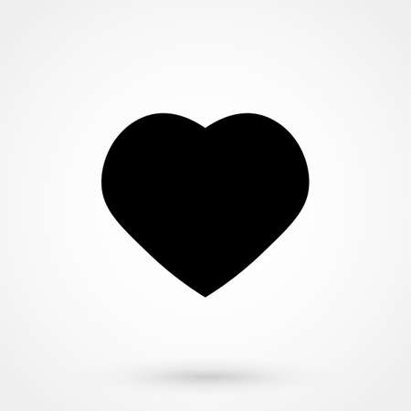 Heart Icon Vector. Love symbol. Valentine's Day sign, emblem isolated on white background with shadow, Flat style for graphic and web design, logo. EPS10 pictogramのイラスト素材