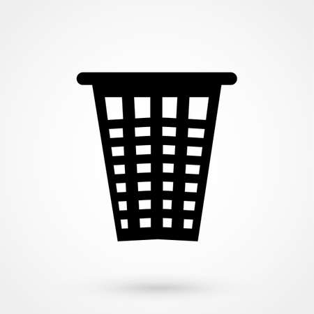 The trashcan icon. Dustbin symbol. Flat Vector illustrationのイラスト素材