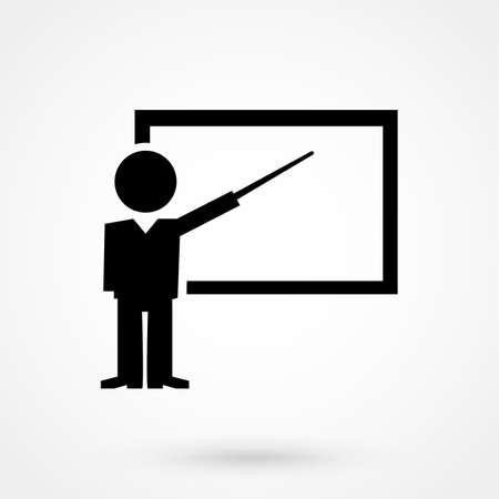 Teacher Icon isolated on background. Modern flat pictogram, business, marketing, internet concept. Trendy Simple vector symbolのイラスト素材