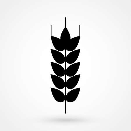 Silhouette of a wheat icon in isolated backgroundのイラスト素材