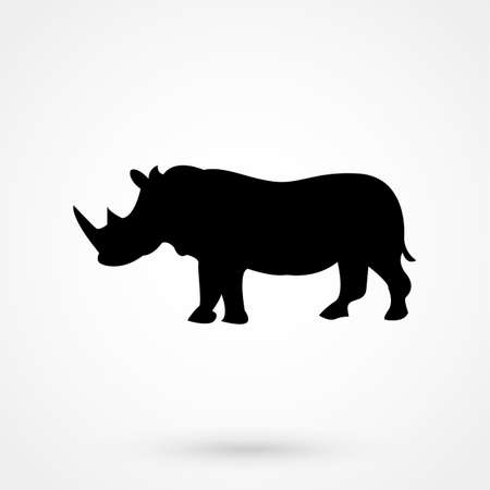 rhino icon. safari animalのイラスト素材