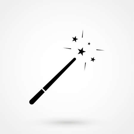 magic wand icon isolated on background. Modern flat pictogramのイラスト素材