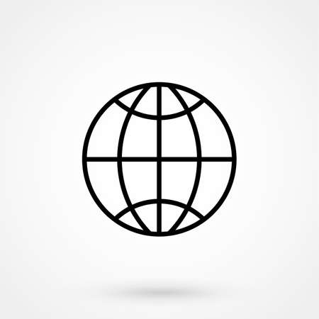 world Icon isolated on background. Modern flat pictogram, business, marketing, internet conceptのイラスト素材