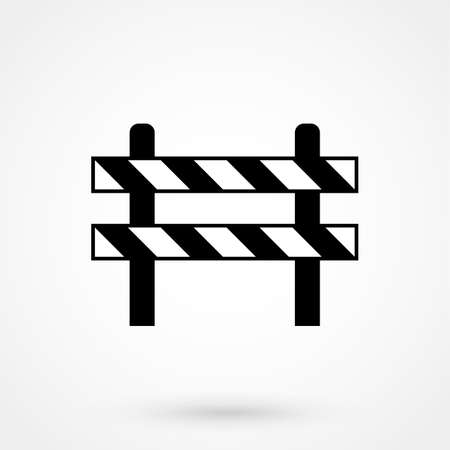 Road barrier icon flat. Illustration isolated vector sign symbolのイラスト素材