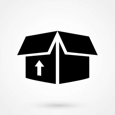Box with arrow up inward, incoming loading iconのイラスト素材
