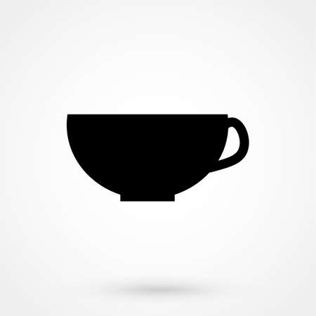 Coffee cup Icon Flat Style. Cup Vector. Mug Isolated Iconのイラスト素材