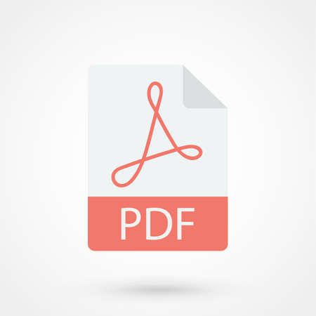 PDF file icon vector illustration isolated on white background.のイラスト素材